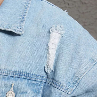 کاپشن های جین پنبه دوزی پلی استر لباس خیابانی ژاکت سواری گاه به گاه