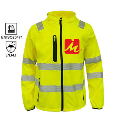 لباس کار ضد آب با دید بالا Hi Vis یکنواخت ژاکت کار انعکاسی