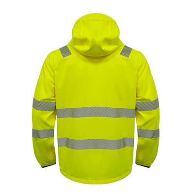 لباس کار ضد آب با دید بالا Hi Vis یکنواخت ژاکت کار انعکاسی