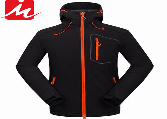 ژاکت های ضد آب Softshell ضد آب در فضای باز کت مردانه پلی استر اسپندکس