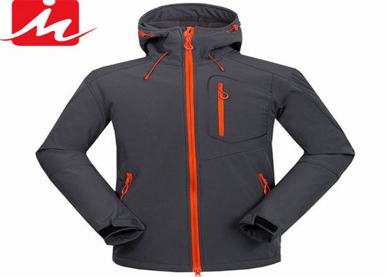 ژاکت های ضد آب Softshell ضد آب در فضای باز کت مردانه پلی استر اسپندکس